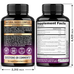 NutraHarmony 25-in-1 capsules closeup highlights comprehensive menopause support.