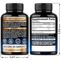 NutraHarmony Alpha Lipoic Acid 600mg capsules ready for daily use.
