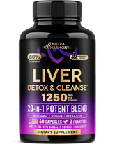 NUTRAHARMONY Liver Cleanse bottle front view supports daily detox and digestive wellness.