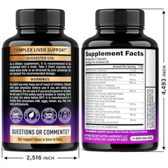 NUTRAHARMONY Liver Cleanse bottle label close-up highlighting key ingredients.