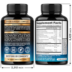 NutraHarmony lutein-zeaxanthin capsules close-up highlighting key eye nutrients.