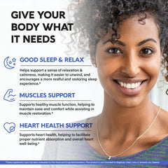 NutraHarmony Magnesium Glycinate label close-up highlighting 98% absorption