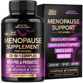 NutraHarmony menopause bottle pour shows easy daily use for balanced energy.