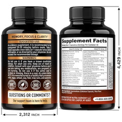 NutraHarmony mushroom complex ingredient illustration highlights twelve mushrooms