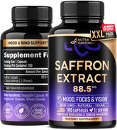 NUTRAHARMONY saffron capsules bottle closeup for mood and focus support