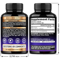 NUTRAHARMONY saffron capsules being poured for daily energy