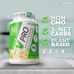 NutraKey V-Pro shake glass to showcase easy digestibility and great taste.