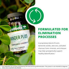 NutraMedix Binder Plus label highlights natural detox ingredients.