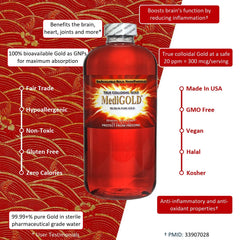 MediGOLD pure-particles view emphasizes nanoparticle clarity and bioavailability