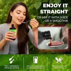 NutraPeaks Soursop Bitters with mixed berry flavor.