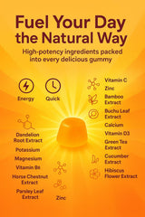 NutraPerfecto gummies closeup texture showing chewy, sugar-free formulation
