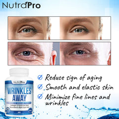 NutraPro collagen-resveratrol capsules supporting smoother-looking skin.
