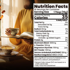 Nutrataste mushroom hot chocolate cocoa powder close-up highlights versatile, guilt-free indulgence.