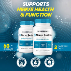 NutraVibe Nerve Restore label detail highlights premium ingredients