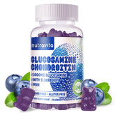 Nutravita glucosamine chondroitin gummies bottle front for convenient joint support