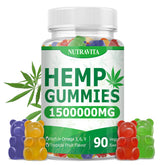 Nutravita Naturals Fruit Hemp Gummies 90-pack front view for a relaxing evening