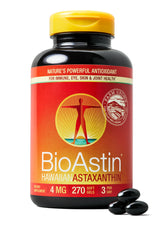 Nutrex Hawaii BioAstin Hawaiian Astaxanthin softgels bottle front for daily antioxidant support