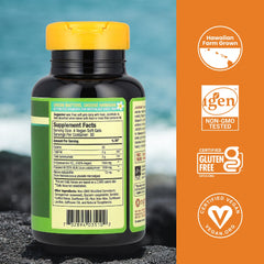 BioAstin Hawaiian Astaxanthin bottle highlighting antioxidant blend