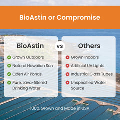 BioAstin label detail signaling high-quality, non-GMO ingredients.