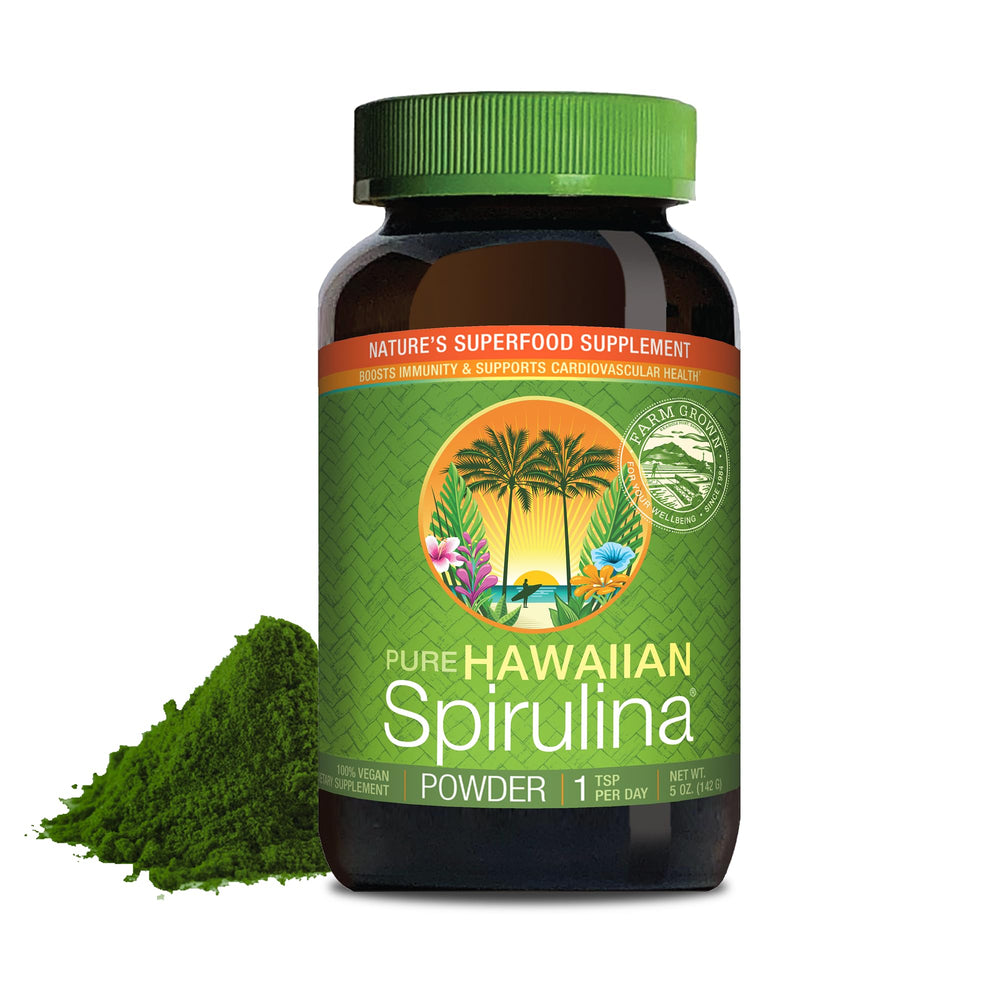 Nutrex Hawaii Pure Hawaiian Spirulina Powder bottle for daily energy support