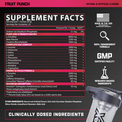 Nutrex Outlift citrulline malate label for endurance support.