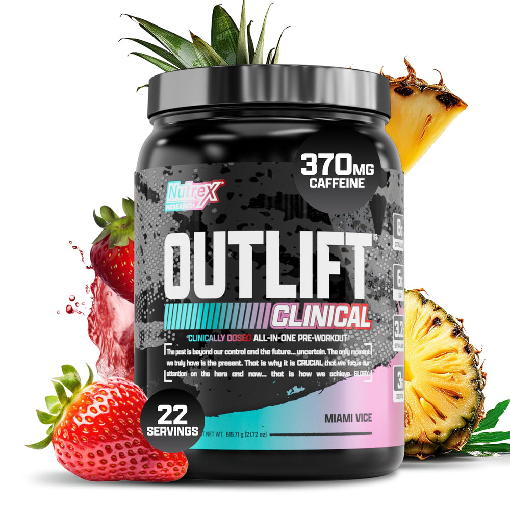 Nutrex Research Outlift Clinical tub scoop energizes workouts
