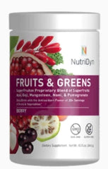Nutri-Dyn Fruits and Greens powder dispense highlights antioxidant-rich formula for daily use