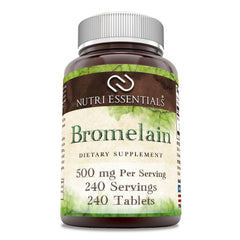 Nutri Essentials Bromelain 500 mg bottle front for daily wellness