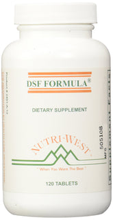 Nutri-West DSF Formula tablets bottle front view, convenient daily use