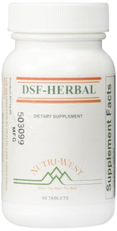 Nutri-West DSF Herbal bottle showing portable packaging for daily use.