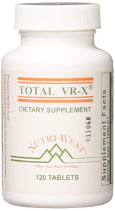 Nutri-West Total VR-X bottle front label for daily supplement routine