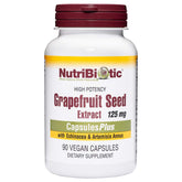 NutriBiotic Grapefruit Seed Extract Capsules bottle close-up for daily wellness.