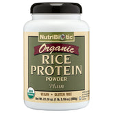 NutriBiotic Organic Rice Protein bottle with certified organic protein for workouts