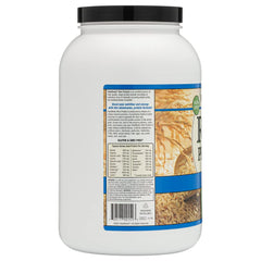 NutriBiotic Rice Protein pour shows powder being added to a shaker.