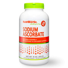NutriBiotic sodium ascorbate powder bottle for gentle digestion and immune support