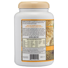 NutriBiotic container label highlighting gluten-free and non-GMO ingredients