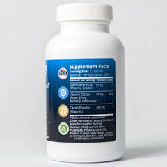 Nutricel Methylene Blue Capsules pre-measured for clean dosing.