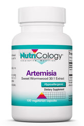 Nutricology Artemisia bottle shows organic sweet wormwood capsules for daily wellness