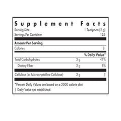 Nutricology Dietary Fiber Powder teaspoon scoop for pre-meal use.