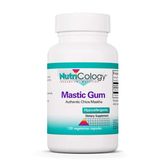 Nutricology Mastic Gum bottle front for easy daily use and trusted packaging.