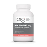 Nutricology Ox Bile 500mg bottle with label for fat digestion support.