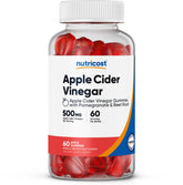 Nutricost Apple Cider Vinegar Gummies bottle on a clean counter, ready for daily use.