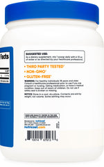Nutricost label close-up emphasizes gluten-free and non-GMO attributes.