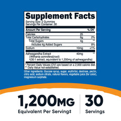 Nutricost Ashwagandha Gummies closeup highlighting chewy texture and berry flavor.