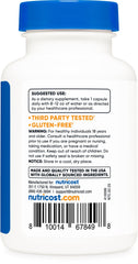 Nutricost B12 methylcobalamin label close-up, highlighting non-GMO and gluten-free features.