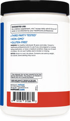 Nutricost BCAA Hydration Tropical Punch flavor label close-up.