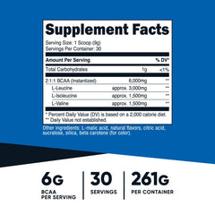 Nutricost BCAA Pineapple scoop shows easy measuring for precise servings.