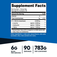 Nutricost BCAA Pineapple serving in glass ideal for quick hydration after training