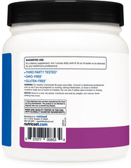 Nutricost BCAA grape powder dissolving in water for smooth mixing