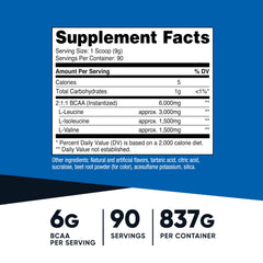 Nutricost BCAA Powder scoop included for accurate dosing